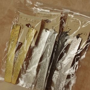 New Long Bald Earring Bundle Gold Silver Black